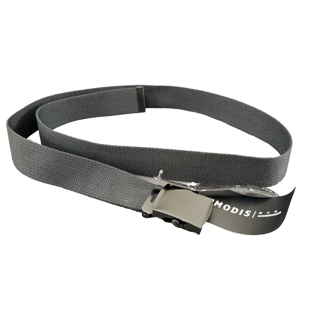 MODIS Black Tactical Web Belt 49" Adjustable Military Style Casual Men’s Belt